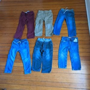 Lot of 6 pairs of 3T boys pants